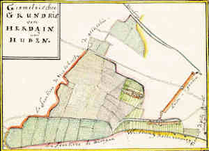 Geometrischer Grundris von Herdain und Huben - Plan wsi